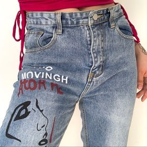 Ripped and Printed jeans